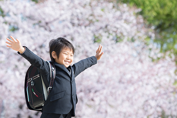 子どもの入学式の写真