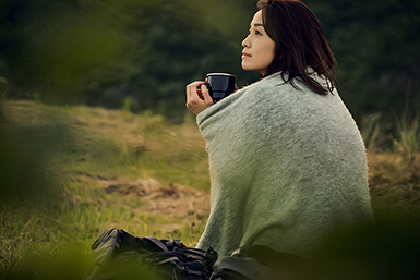 山登りのブランケット